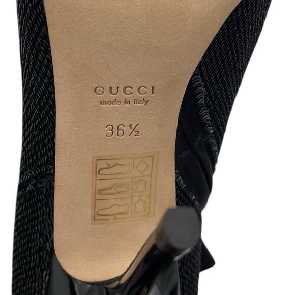 Gucci Black Sequin Ankle Booties Size 36.5 US 6.5 - Picture 13 of 14